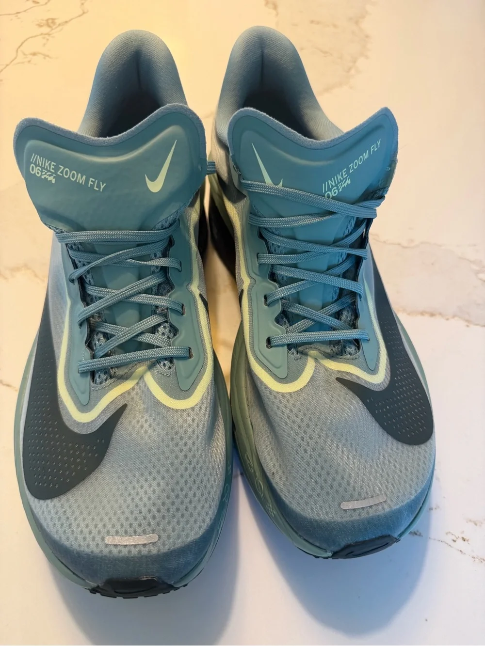 Nike Zoom Fly 6 Running Shoes - Color: Cannon/Seaweed/Cobalt/Purple